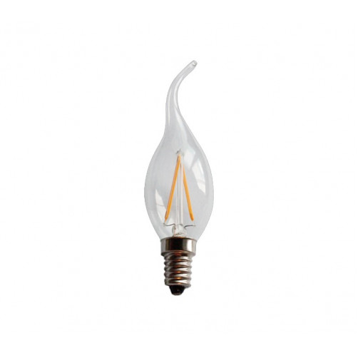 E14 sijalka LED filament okrasna svečka 2W topla bela svetloba