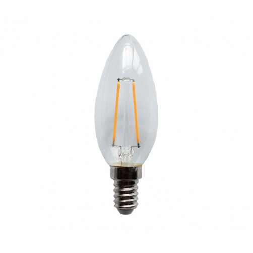 E14 sijalka LED filament svečka 2W topla bela svetloba, 2700 K