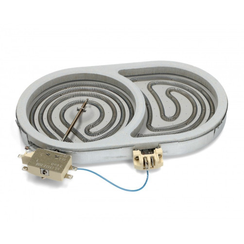 Grelna plošča ovalna 270x165mm, Ø140mm. 1800/1000W, 230V
